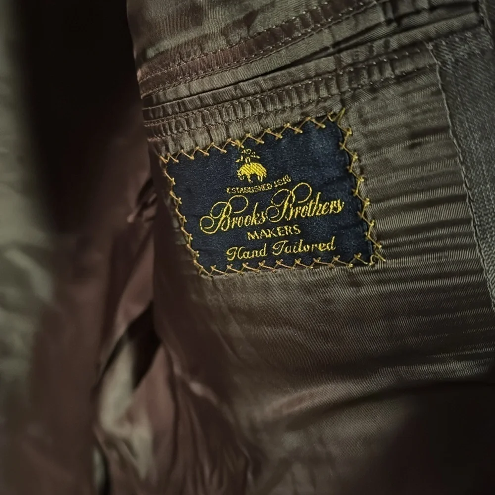 Brooks Brothers Blazer brown fine plaid quality‎
